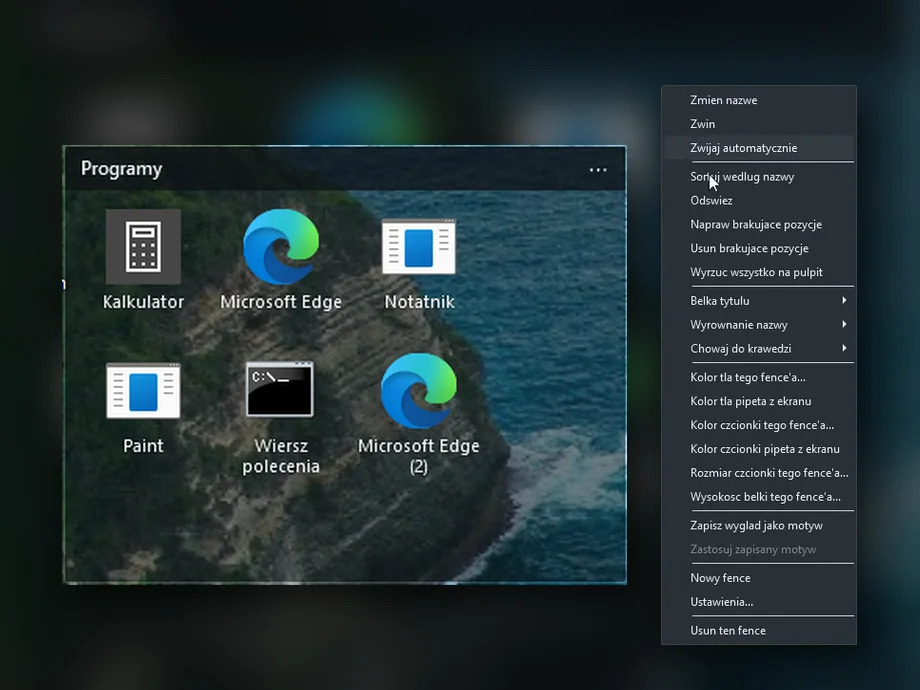 FencesVE — organizer pulpitu Windows
