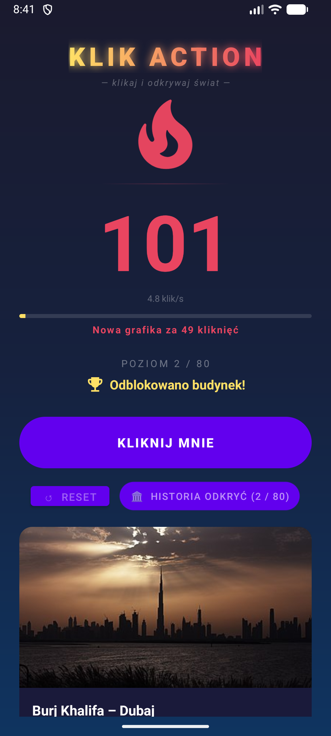 KlickAction - aplikacja Android